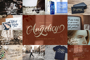 Brush Textured Font Bundle Vol. 4