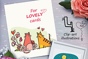St.Valentine's Cats - 82 elements, an Animal Illustration by Zooza Art (Thumbnail 4 of 8)