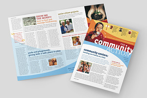 Community Nonprofit Newsletter, a Magazine Template by StockLayouts