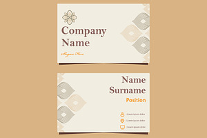 Natural Floral Business card, a Marketing Template by sekitarief