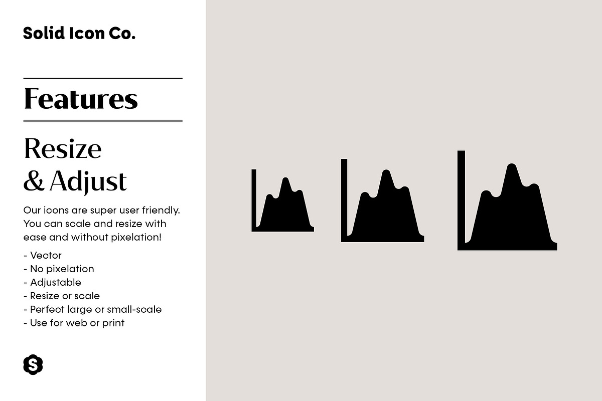 Graph Icons, a Solid Icon by Solid Icon Co (Photo 2 of 6)