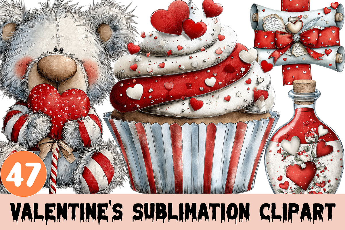 Valentine's Sublimation Clipart, a Graphic by CitraGraphics (Photo 1 of 4)