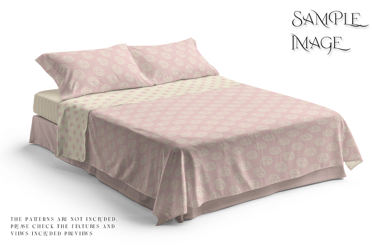 Bedding Flat & Fitted Sheet Mockups, a Product Mockup by mock-ups (Photo 6 of 16)