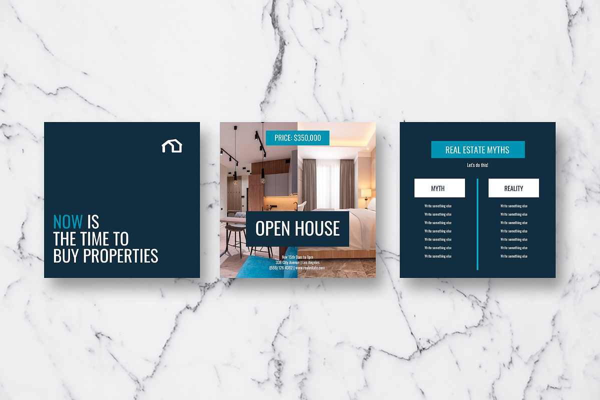 Real Estate Instagram Template Canva, a Social Media Template by Design District (Photo 6 of 39)