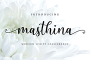 Masthina - Modern Calligraphy Font, a Script Font by Sibelumpagi Studio (Thumbnail 1 of 11)