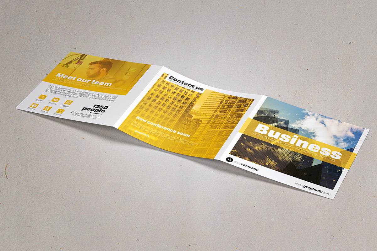 Minimalist Square Trifold Brochure, a Brochure Template by Graphicfy Templates (Photo 3 of 5)