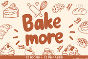 Bakery & Pastry Doodle Set, a Food Illustration by OREHOVKA (Thumbnail 1 of 4)