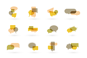 speech bubble icons, a Solid Icon by vekstok (Thumbnail 2 of 5)