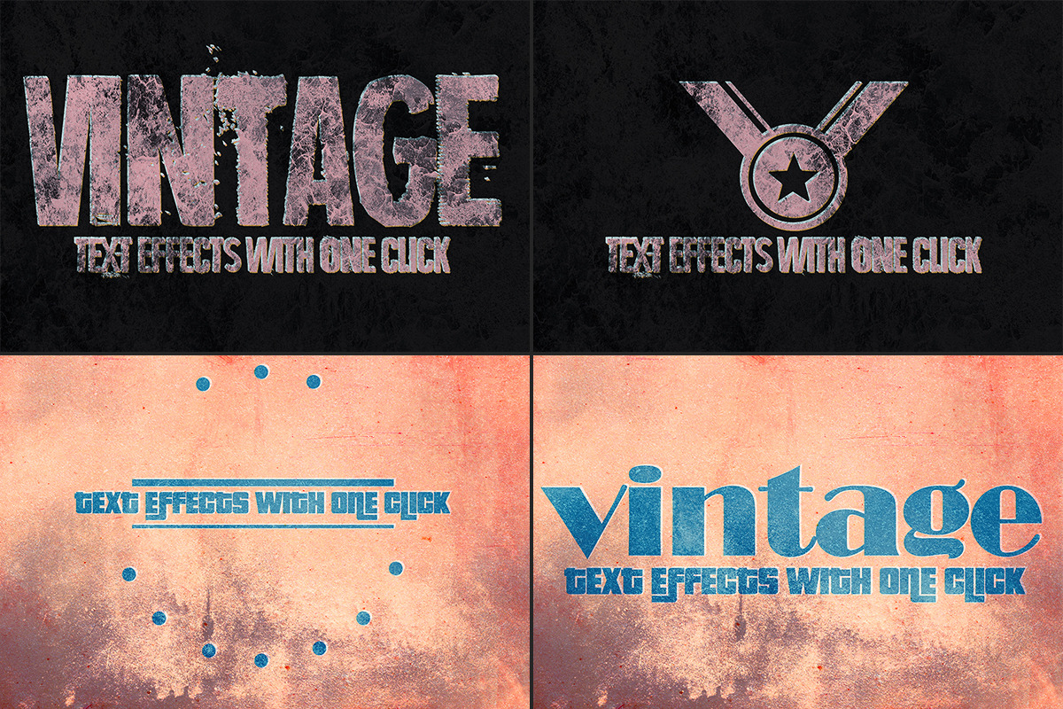 Vintage Text Effects Ver. 1 preview 4