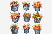 Autumn Denim Pocket Clipart Bundle, a Seasonal Illustration by Tanya Kart (Thumbnail 2 of 5)