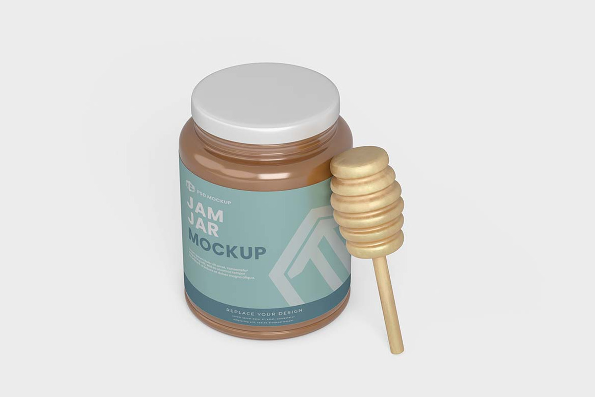 Honey Jar Mockup, a Packaging Mockup by tiyasprabawa (Photo 3 of 5)