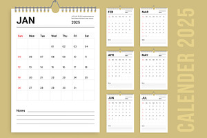 2025 Calender Design Layout Template, a Stationery Template by ContestDesign