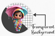 Watercolor Quirky Girl Clipart, an Illustration by Canvas Craft (Thumbnail 2 of 6)