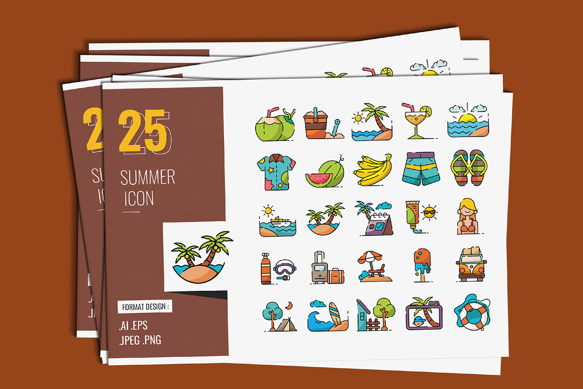 Summer Icon Design, a Duotone Icon by shin_std