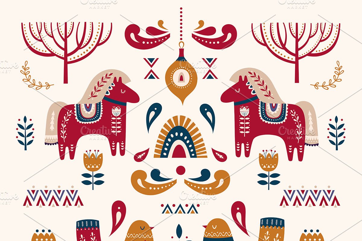 Scandinavian Christmas collection, an Animal Illustration by MoleskoStudio (Photo 12 of 17)