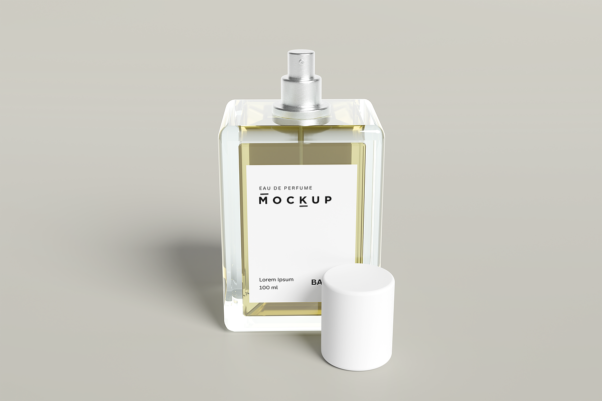 Bottle Perfume Mockup, a Packaging Mockup by xavier_studio (Photo 2 of 5)