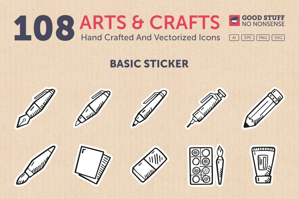 Arts And Crafts - Hand Drawn Icons, an Icon by Good Stuff No Nonsense (Photo 3 of 5)