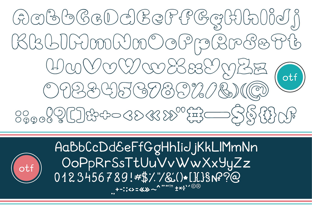 Sale Bubble Double Duo font preview 5
