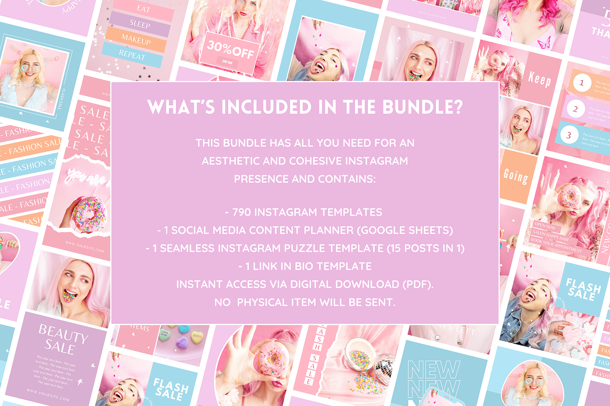 Bright Pastel Instagram Mega Bundle preview 2