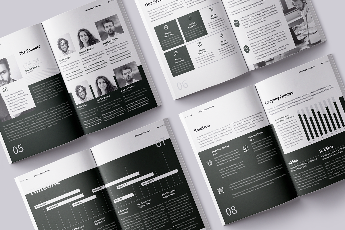 White Paper | Canva, Word, PPTX, InD, a Brochure Template by ArtisticLand (Photo 12 of 14)