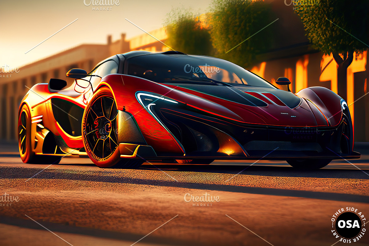 Supercar in the City Illustration, a Wallpaper Graphic by Other Side Art (Photo 6 of 8)