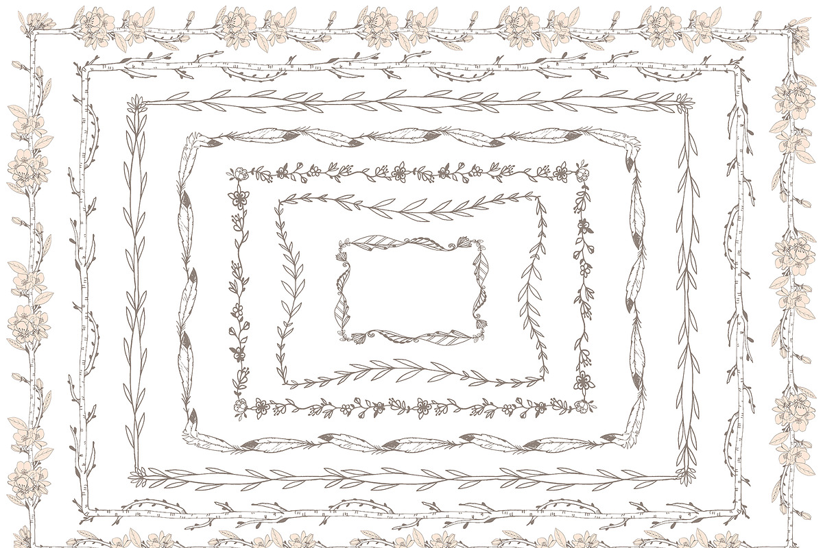 Patterned vector brushes Sprigs, a Brush Add-On by Elena Terzi (Photo 5 of 5)