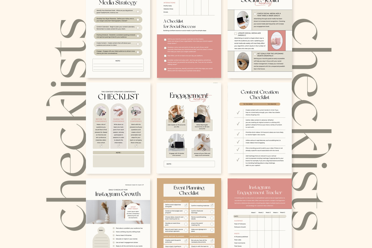 Workbook Ladypreneur Coach CANVA PS, a Magazine Template by Eviory (Photo 19 of 32)