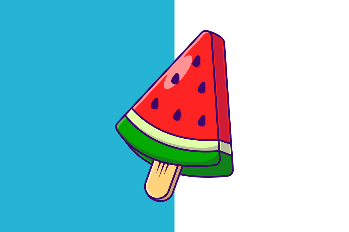 Watermelon Fruit Popsicle Cartoon, a Food Illustration by Artstorystudio (Photo 3 of 3)