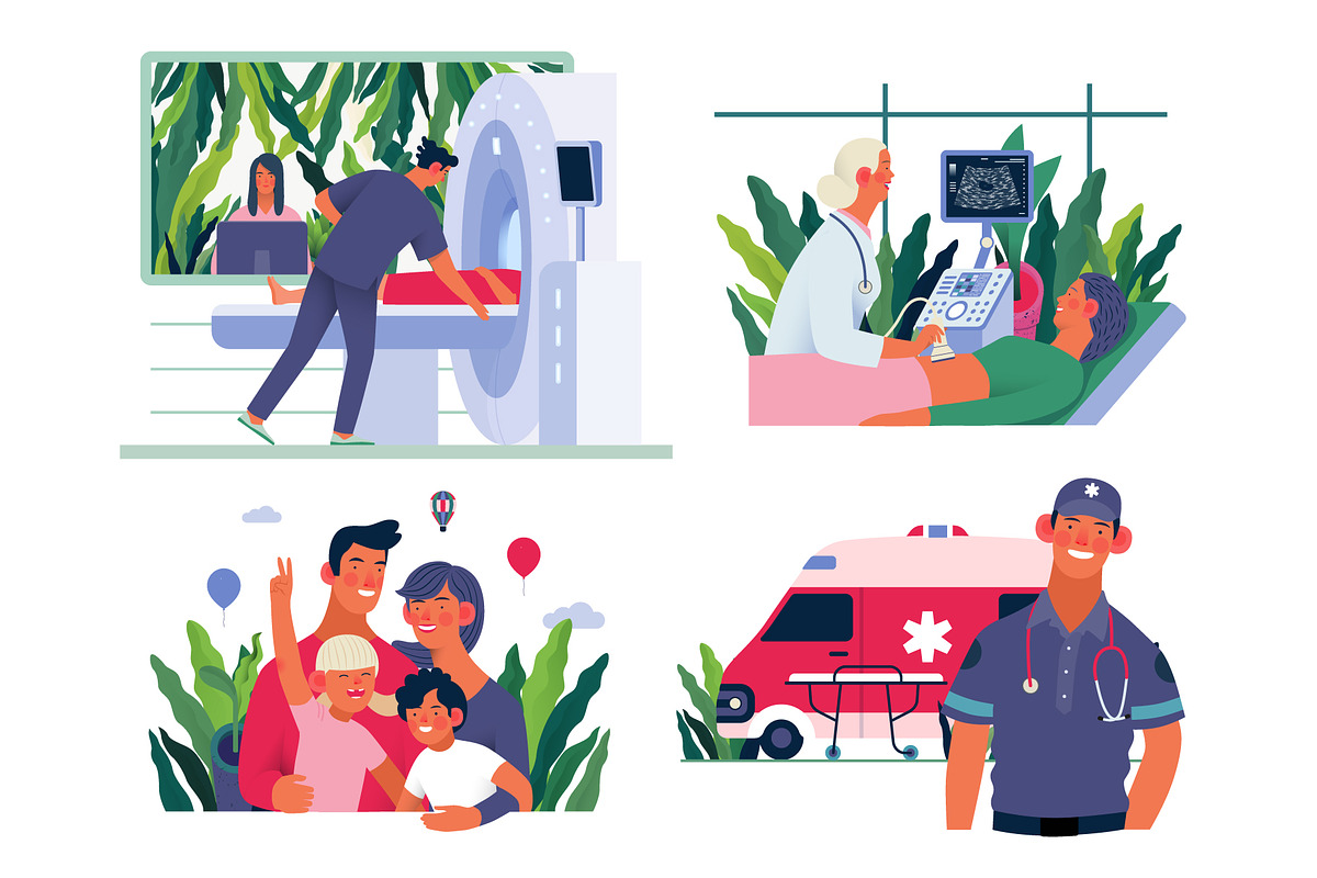 Part 2 Medical website illustrations, a Healthcare Illustration by Grivina's shop (Photo 4 of 37)