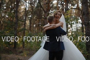 Bride And Groom Spinning In Wedding Dance