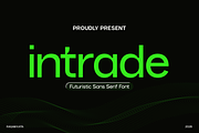 Futuristic Sans Serif - Intrade, a Sans Serif Font by RagamKata (Thumbnail 1 of 9)