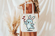 Happy Bunny Hearts Valentine Clipart, an Illustration by Designking (Thumbnail 5 of 6)