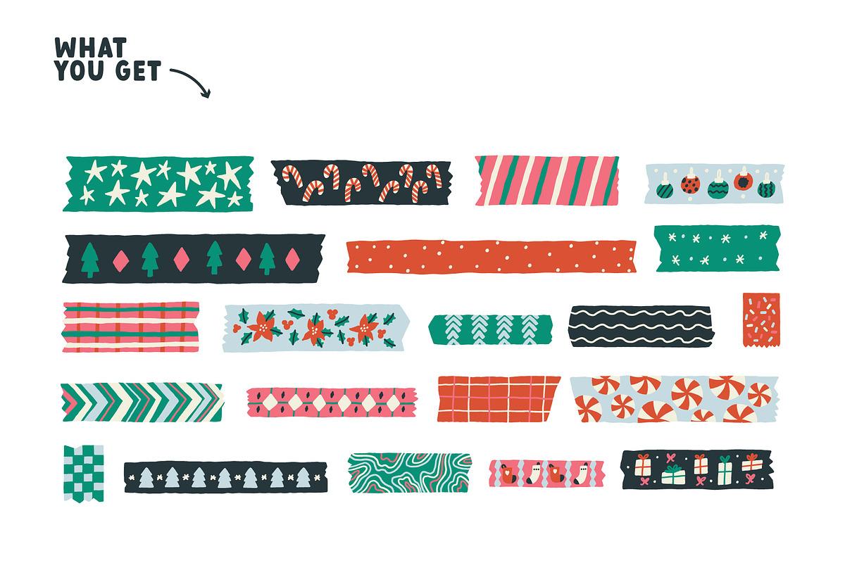 Christmas Washi Tape, an Object Graphic by AnkaDrozd (Photo 4 of 6)