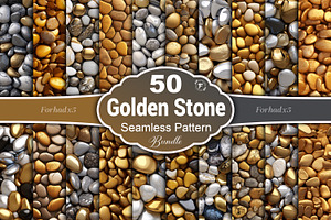 Golden Stones Seamless Pattern, a Pattern Graphic by Forhadx5
