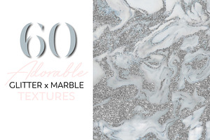 Adorable Glitter x Marble Textures