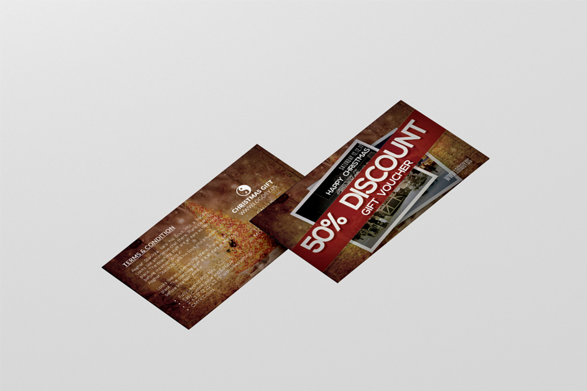 Old Gift Voucher Card Template, a Card Template by shujaktk (Photo 2 of 3)