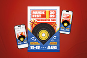 Music Festival Event Flyer Set, a Flyer Template by The Good Store (Thumbnail 1 of 2)