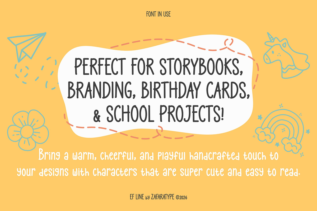 EF Avenzia, a Handwritten Font by Zafara Studios (Photo 2 of 6)