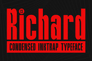 Richard – Condensed Inktrap Font, a Sans Serif Font by Craft Supply Co. (Thumbnail 1 of 8)