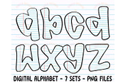 Preppy Retro Back to School Alphabet, an Object Graphic by RETROVIBZDESIGNS (Thumbnail 7 of 8)