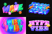 Colorful 3D Glossy Text Effect, a Layer Style Add-On by Matsero (Thumbnail 4 of 4)