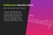 Beautify Admin Modern WP Dashboard, a WordPress Template by CoderBoys (Thumbnail 1 of 3)