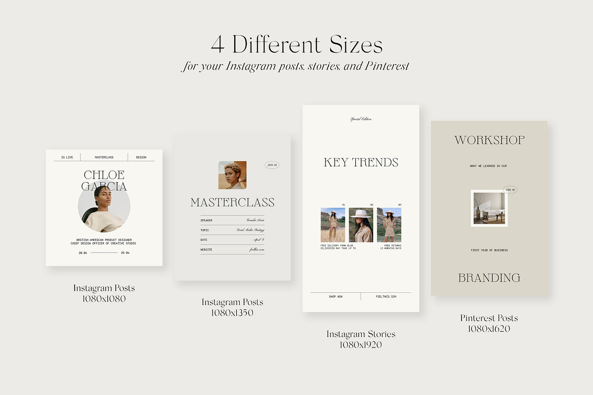 Heaven Social Media Pack Canva PS, a Social Media Template by Feel This