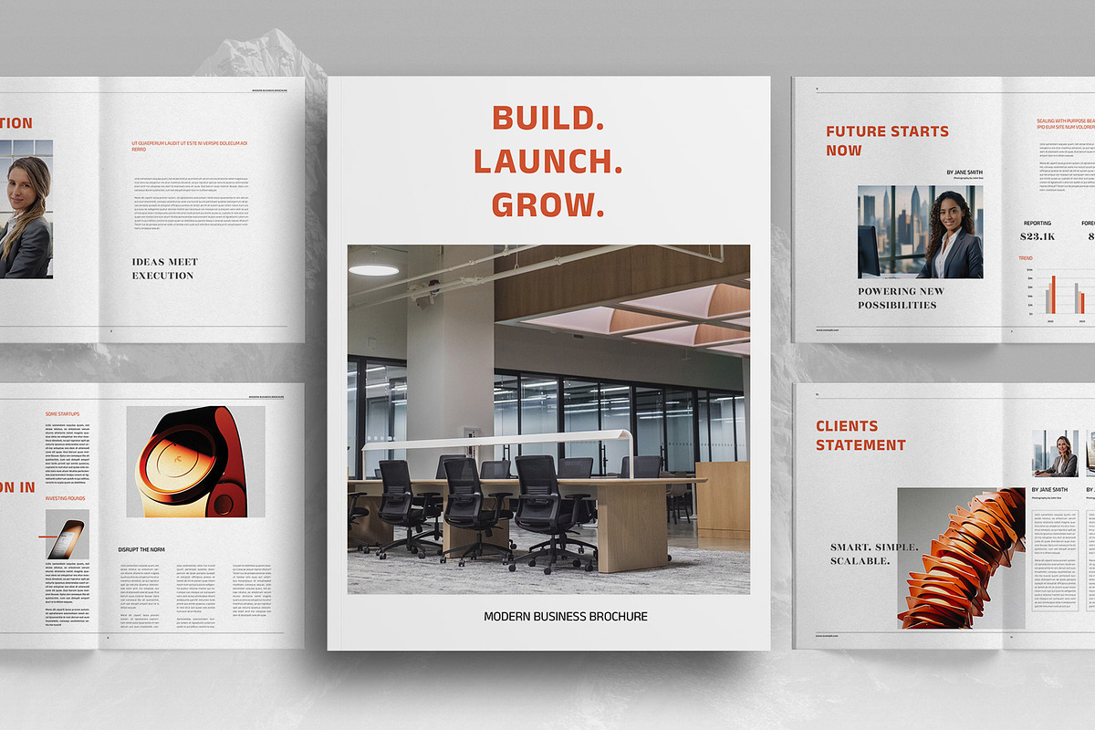 Orange Business Brochure Template