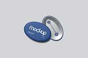 Oval Pin Button Badge Mockup, an Advertising Mockup by Gatamotion (Thumbnail 3 of 5)