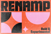 Renamp - Bold Square Cut Fonts, a Sans Serif Font by Konstantine Studio (Thumbnail 1 of 4)