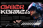 Cyber Kornea - Cyberpunk Mecha Font, a Symbol Font by Mofr 24 (Thumbnail 1 of 8)