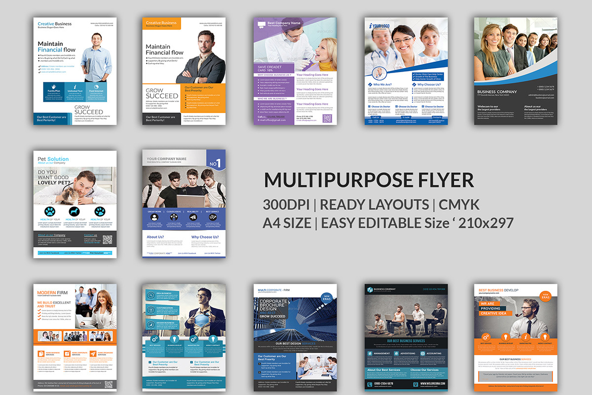 Bundle 50Corporate Flyer 20 PostCard, a Flyer Template by AfzaalGraphics (Photo 6 of 9)