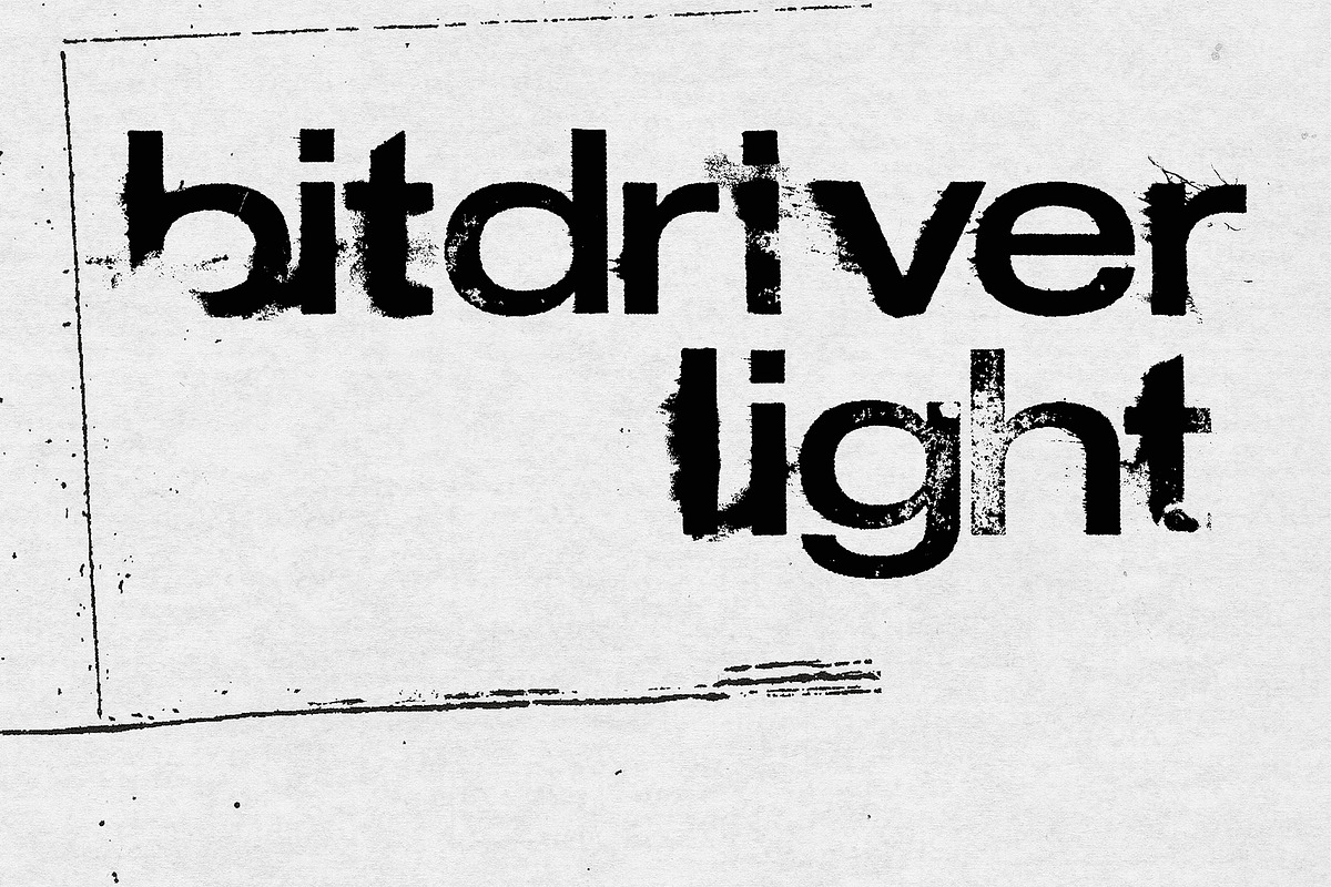 Bitdriver Light - OpenType SVG Font, a Sans Serif Font by DriverDesign (Photo 1 of 9)