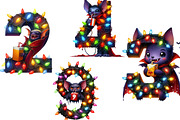 Christmas Lights Alphabet Sublimatio, an Illustration by DreamArtGraphic (Thumbnail 5 of 5)